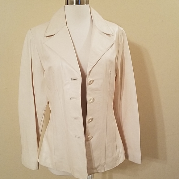 Wilsons Leather Jackets & Blazers - Cream leather jacket